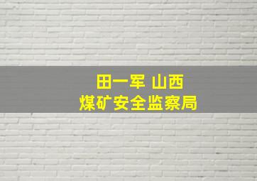 田一军 山西煤矿安全监察局